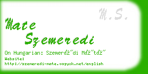 mate szemeredi business card